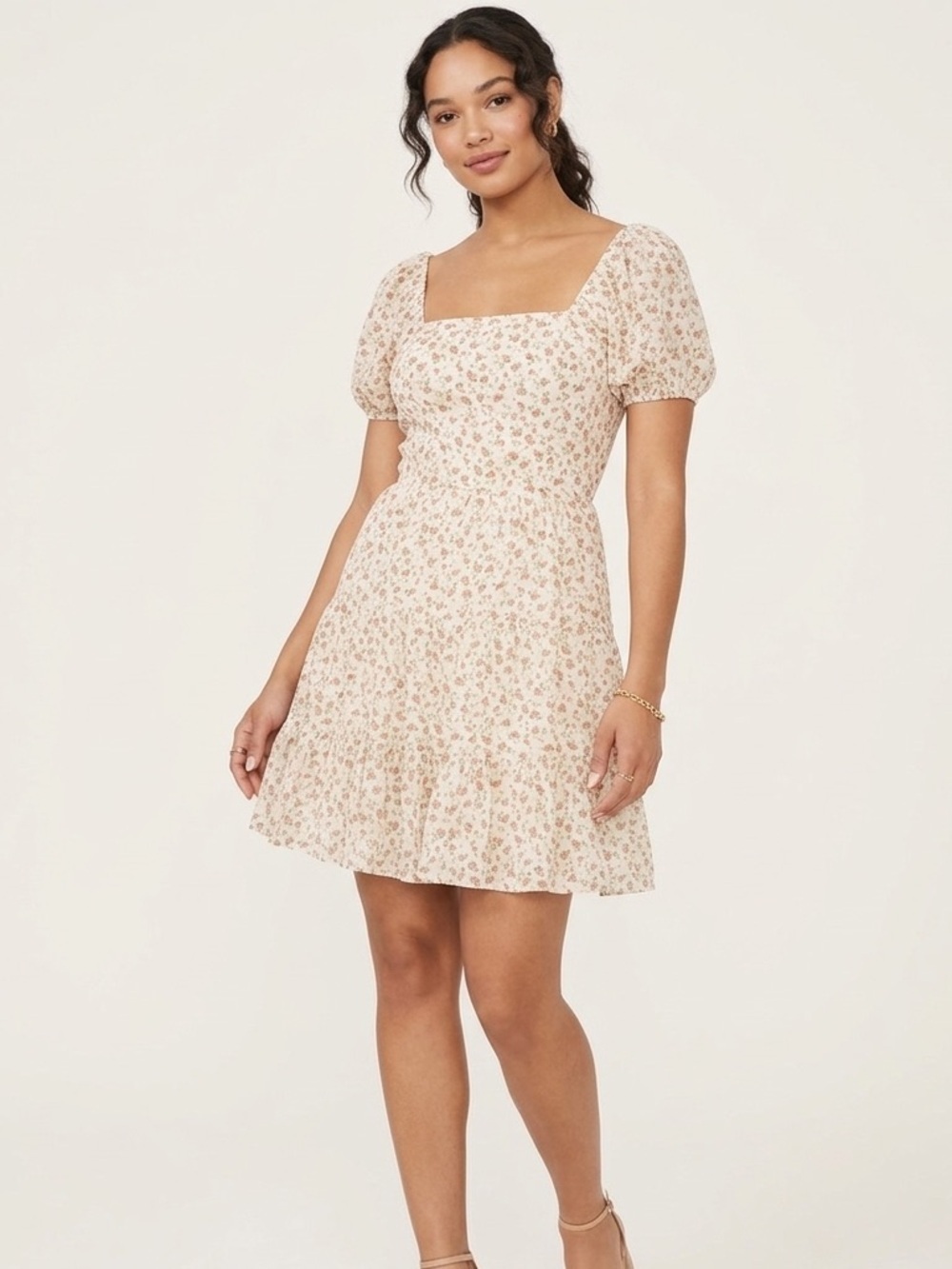 NWT 1STATE Soft Floral Dress Size 2x Off white\cream Plus Size Old Money Summer